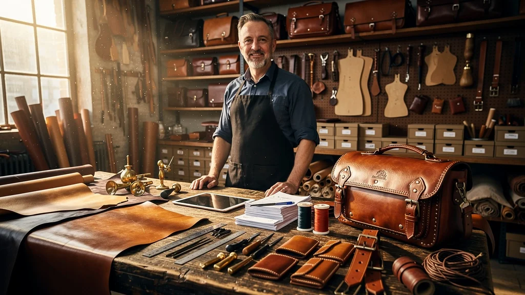 Artisan du cuir dans son atelier, symbole d’une rentabilité relancée en 3 mois