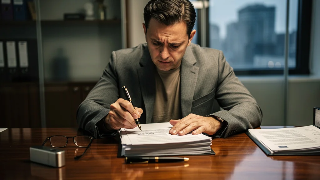 Clause d’exclusivité avant bail de 9 ans : professionnel inquiet devant un contrat