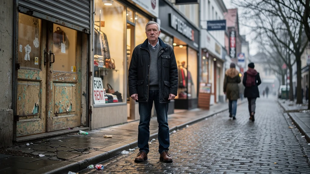 Photo réaliste d’une boutique voisine fermée inspirant la survie commerciale et la gestion du commerce