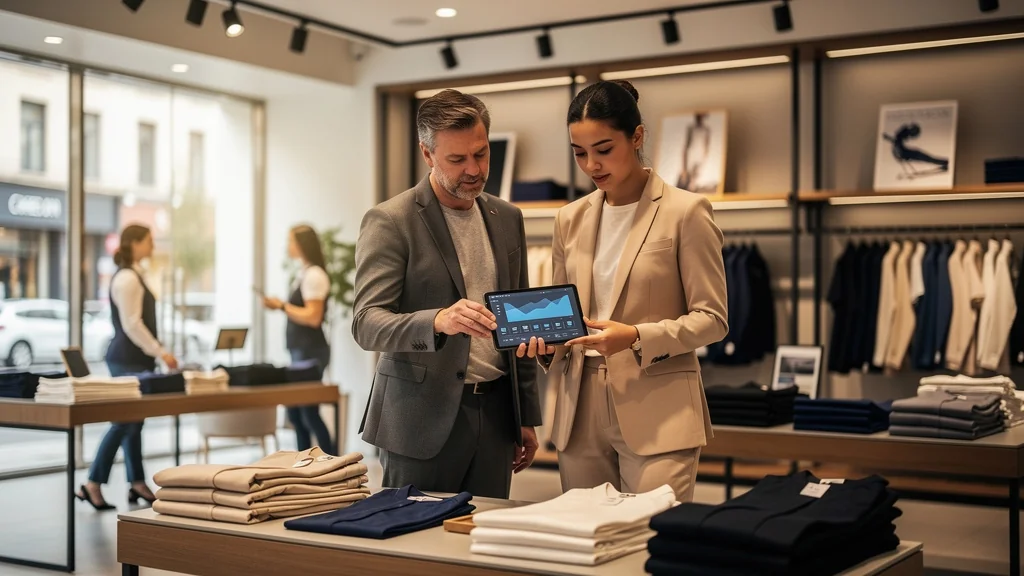 Stage BTS MCO en magasin avec tuteur, illustration réaliste de l'avis sur les stagiaires BTS MCO