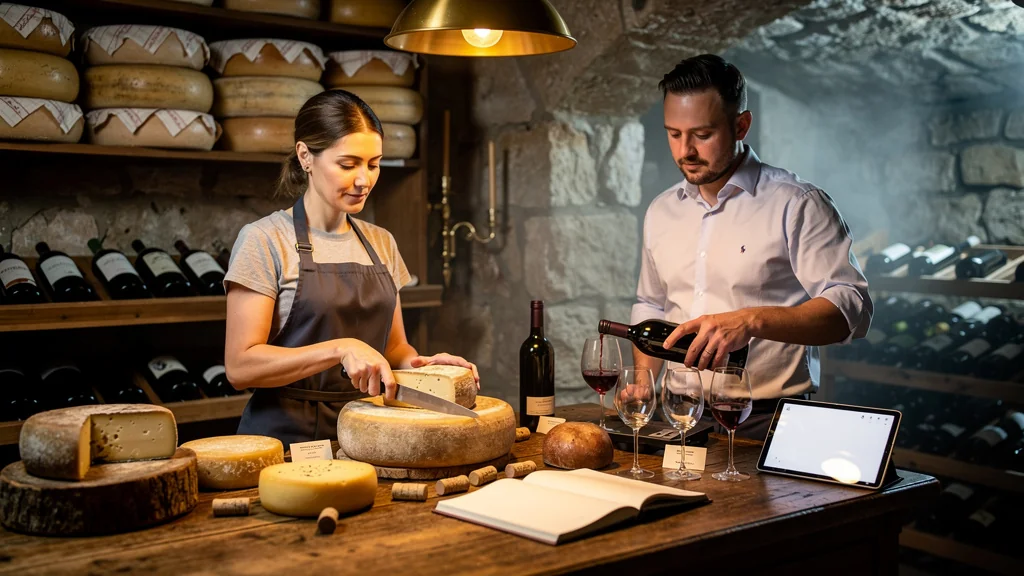 Partenariat fromagerie-cave testé sur 6 semaines, avec dégustation et analyse du CA croisé
